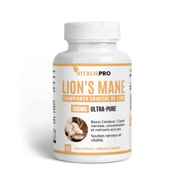 فطر عرف الأسد 500 ملغ: لتعزيز الذاكرة والتركيز ودعم صحة الأعصاب Lion's Mane