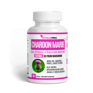 شوك الحليب, شاردون ماري, Chardon Marie, Milk Thistle, Silybum Marianum, الخرفيش, صحة الكبد, تنظيف الكبد, ديتوكس الكبد, إزالة السموم, الكبد الدهني, حماية الكبد, سيليمارين, صحة الجهاز الهضمي, مرارة, مضاد للأكسدة, Vitalispro, مكمل غذائي, منتج طبيعي, المغرب, ONSSA, صنع في المغرب, تجديد خلايا الكبد, صحة البشرة, تنظيم سكر الدم.