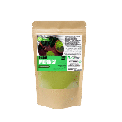 مسحوق المورينجا العضوي (شجرة الحياة) من VitalisPro — كنز غذائي غني بالمعادن لدعم الحيوية والطاقة (Moringa)