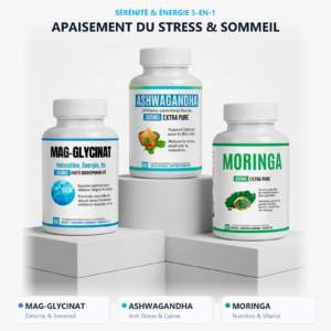 Pack anti-stress VitalisPro : moringa, ashwagandha et magnésium