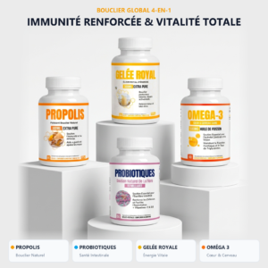 Pack propolis, probiotiques, gelée royale et oméga-3 VitalisPro